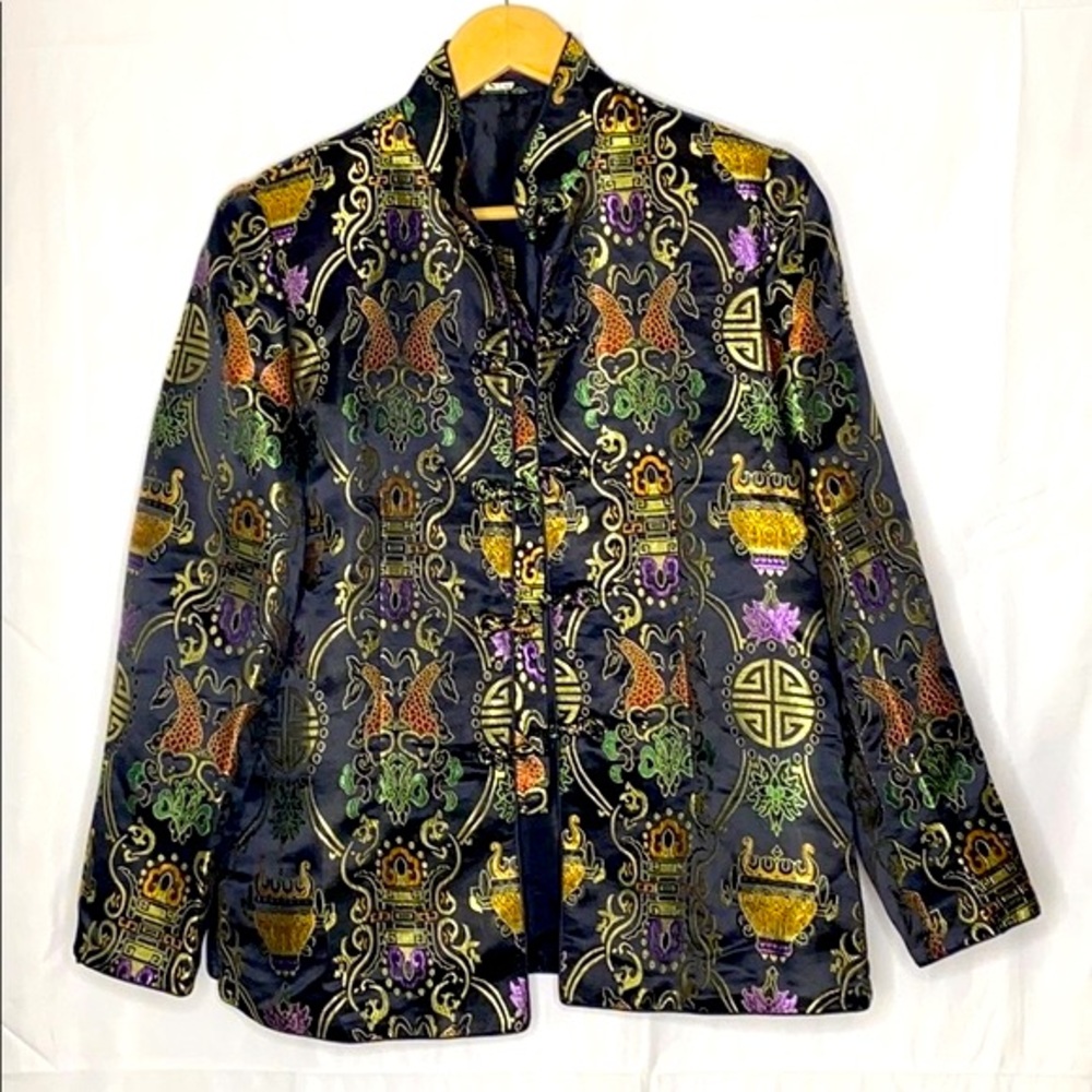 Vintage Asian Embroidered Silk Jacket‎